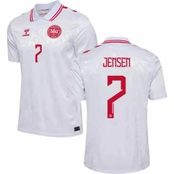 Jensen #7 Denemarken Voetbalshirt EK 2024 Uittenue Heren