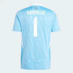 Kaminski #1 België Voetbalshirt EK 2024 Uittenue Heren