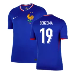 Karim Benzema #19 Frankrijk Voetbalshirt EK 2024 Thuistenue Heren