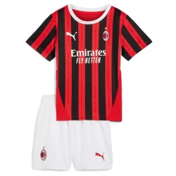 Kinderen AC Milan Voetbalshirt 2024-25 Thuistenue (+ Korte Broeke)