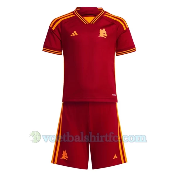 Kinderen AS Roma Voetbalshirt 2023-24 Thuistenue (+ Korte Broeke)