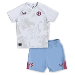 Kinderen Aston Villa Voetbalshirt 2023-24 Uittenue (+ Korte Broeke)