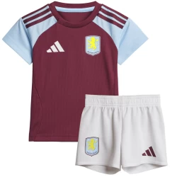 Kinderen Aston Villa Voetbalshirt 2024-25 Thuistenue (+ Korte Broeke)