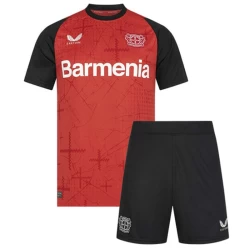 Kinderen Bayer 04 Leverkusen Voetbalshirt 2024-25 Thuistenue (+ Korte Broeke)