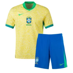 Kinderen Brazilië Voetbalshirt Copa America 2024 Thuistenue (+ Korte Broeke)
