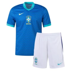 Kinderen Brazilië Voetbalshirt Copa America 2024 Uittenue (+ Korte Broeke)