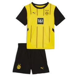 Kinderen BVB Borussia Dortmund Voetbalshirt 2024-25 Thuistenue (+ Korte Broeke)