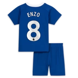 Kinderen Chelsea FC Enzo Fernández #8 Voetbalshirt 2023-24 Thuistenue (+ Korte Broeke)