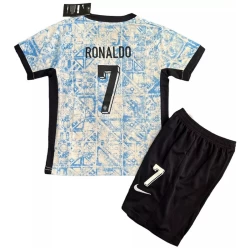 Kinderen Cristiano Ronaldo #7 Portugal Voetbalshirt EK 2024 Uittenue (+ Korte Broeke)