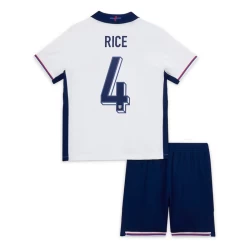 Kinderen Declan Rice #4 Engeland Voetbalshirt EK 2024 Thuistenue (+ Korte Broeke)