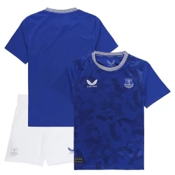 Kinderen Everton FC Voetbalshirt 2024-25 Thuistenue (+ Korte Broeke)