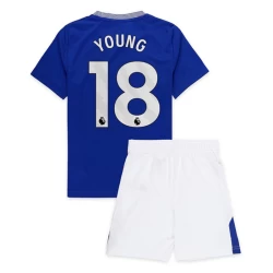 Kinderen Everton FC Young #18 Voetbalshirt 2024-25 Thuistenue (+ Korte Broeke)