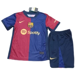 Kinderen FC Barcelona Voetbalshirt 2024-25 Thuistenue (+ Korte Broeke)