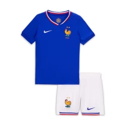 Kinderen Frankrijk Voetbalshirt EK 2024 Thuistenue (+ Korte Broeke)