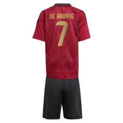 Kinderen Kevin De Bruyne #7 België Voetbalshirt EK 2024 Thuistenue (+ Korte Broeke)