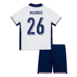 Kinderen Kobbie Mainoo #26 Engeland Voetbalshirt EK 2024 Thuistenue (+ Korte Broeke)