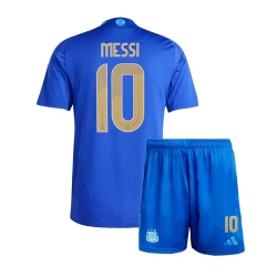 Kinderen Lionel Messi #10 Argentinië Voetbalshirt Copa America 2024 Uittenue (+ Korte Broeke)