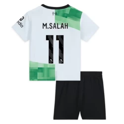 Kinderen Liverpool FC Voetbalshirt 2023-24 Mohamed Salah #11 Uittenue (+ Korte Broeke)