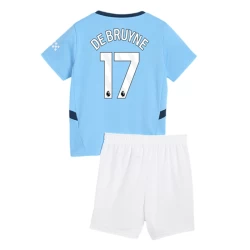 Kinderen Manchester City Kevin De Bruyne #17 Voetbalshirt 2024-25 Thuistenue (+ Korte Broeke)