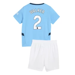 Kinderen Manchester City Kyle Walker #2 Voetbalshirt 2024-25 Thuistenue (+ Korte Broeke)