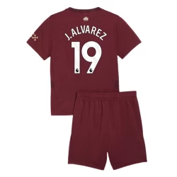 Kinderen Manchester City Voetbalshirt J. Alvarez #19 2024-25 Thirdtenue (+ Korte Broeke)