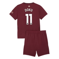 Kinderen Manchester City Voetbalshirt Jérémy Doku #11 2024-25 Thirdtenue (+ Korte Broeke)