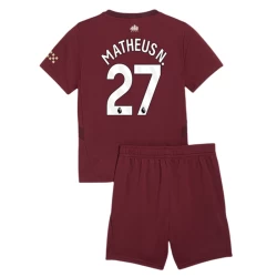 Kinderen Manchester City Voetbalshirt Matheus N. #27 2024-25 Thirdtenue (+ Korte Broeke)