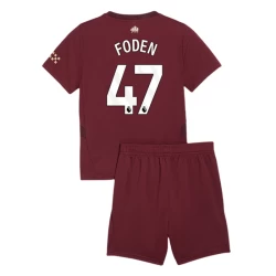 Kinderen Manchester City Voetbalshirt Phil Foden #47 2024-25 Thirdtenue (+ Korte Broeke)