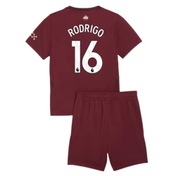 Kinderen Manchester City Voetbalshirt Rodrigo #16 2024-25 Thirdtenue (+ Korte Broeke)