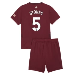 Kinderen Manchester City Voetbalshirt Stones #5 2024-25 Thirdtenue (+ Korte Broeke)