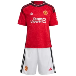 Kinderen Manchester United Voetbalshirt 2023-24 Thuistenue (+ Korte Broeke)