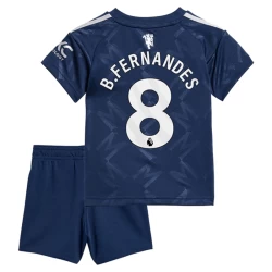 Kinderen Manchester United Voetbalshirt 2024-25 Bruno Fernandes #8 Uittenue (+ Korte Broeke)