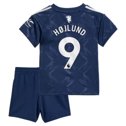 Kinderen Manchester United Voetbalshirt 2024-25 Hojlund #9 Uittenue (+ Korte Broeke)