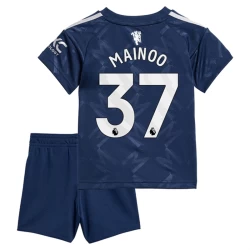 Kinderen Manchester United Voetbalshirt 2024-25 Kobbie Mainoo #37 Uittenue (+ Korte Broeke)