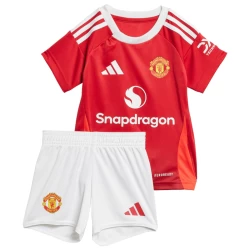 Kinderen Manchester United Voetbalshirt 2024-25 Thuistenue (+ Korte Broeke)