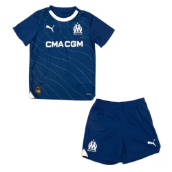 Kinderen Olympique de Marseille Voetbalshirt 2023-24 Uittenue (+ Korte Broeke)