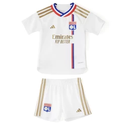 Kinderen Olympique Lyonnais Voetbalshirt 2023-24 Thuistenue (+ Korte Broeke)