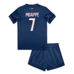Kinderen Paris Saint-Germain PSG Kylian Mbappé #7 Voetbalshirt 2024-25 Thuistenue (+ Korte Broeke)