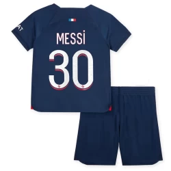 Kinderen Paris Saint-Germain PSG Lionel Messi #30 Voetbalshirt 2023-24 Thuistenue (+ Korte Broeke)