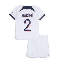 Kinderen Paris Saint-Germain PSG Voetbalshirt 2023-24 Achraf Hakimi #2 Uittenue (+ Korte Broeke)
