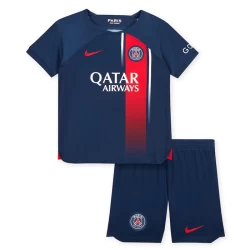 Kinderen Paris Saint-Germain PSG Voetbalshirt 2023-24 Thuistenue (+ Korte Broeke)