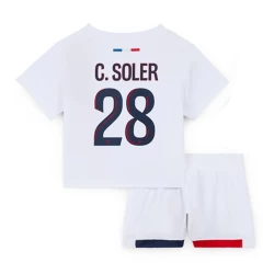 Kinderen Paris Saint-Germain PSG Voetbalshirt 2024-25 C.Soler #28 Uittenue (+ Korte Broeke)