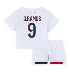 Kinderen Paris Saint-Germain PSG Voetbalshirt 2024-25 G.Ramos #9 Uittenue (+ Korte Broeke)