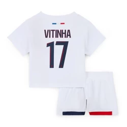 Kinderen Paris Saint-Germain PSG Voetbalshirt 2024-25 Vitinha #17 Uittenue (+ Korte Broeke)