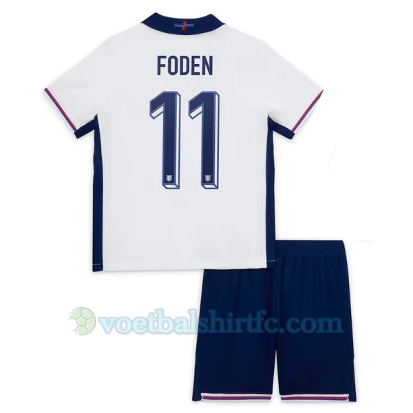 Kinderen Phil Foden #11 Engeland Voetbalshirt EK 2024 Thuistenue (+ Korte Broeke)