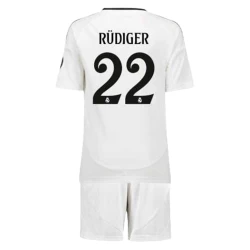 Kinderen Real Madrid Antonio Rudiger #22 Voetbalshirt 2024-25 Thuistenue (+ Korte Broeke)