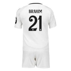 Kinderen Real Madrid Brahim #21 Voetbalshirt 2024-25 HP Thuistenue (+ Korte Broeke)