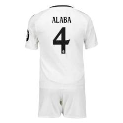 Kinderen Real Madrid David Alaba #4 Voetbalshirt 2024-25 HP Thuistenue (+ Korte Broeke)