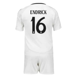 Kinderen Real Madrid Endrick #16 Voetbalshirt 2024-25 Thuistenue (+ Korte Broeke)