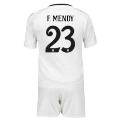 Kinderen Real Madrid F.Mendy #23 Voetbalshirt 2024-25 Thuistenue (+ Korte Broeke)